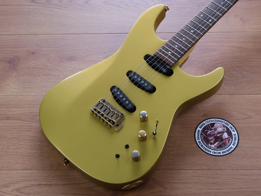1995 Fernandes Japan FR-75S Revolver Superstrat w/Sustainer (Refinished Gold)