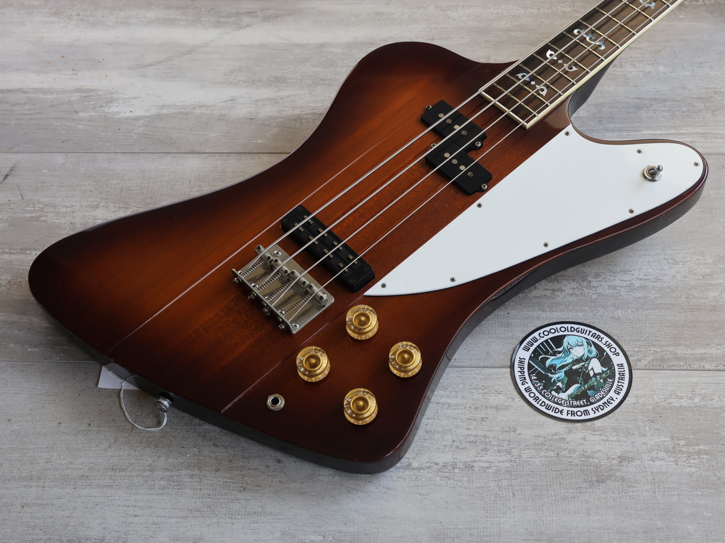 1975 Greco SB-850 Suzi Quatro Thunderbird Bass (Brown Sunburst)