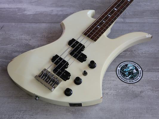 1991 Fernandes Japan MB-65 Mockingbird Bass Guitar (White)
