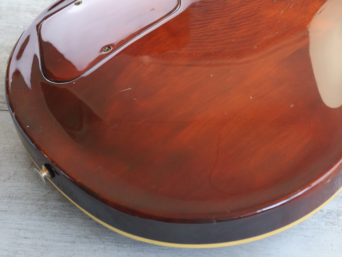 1983 Aria Pro II (Matsumoku) PE-R80KV Single Cutaway w/Kahler (Antique Brown)