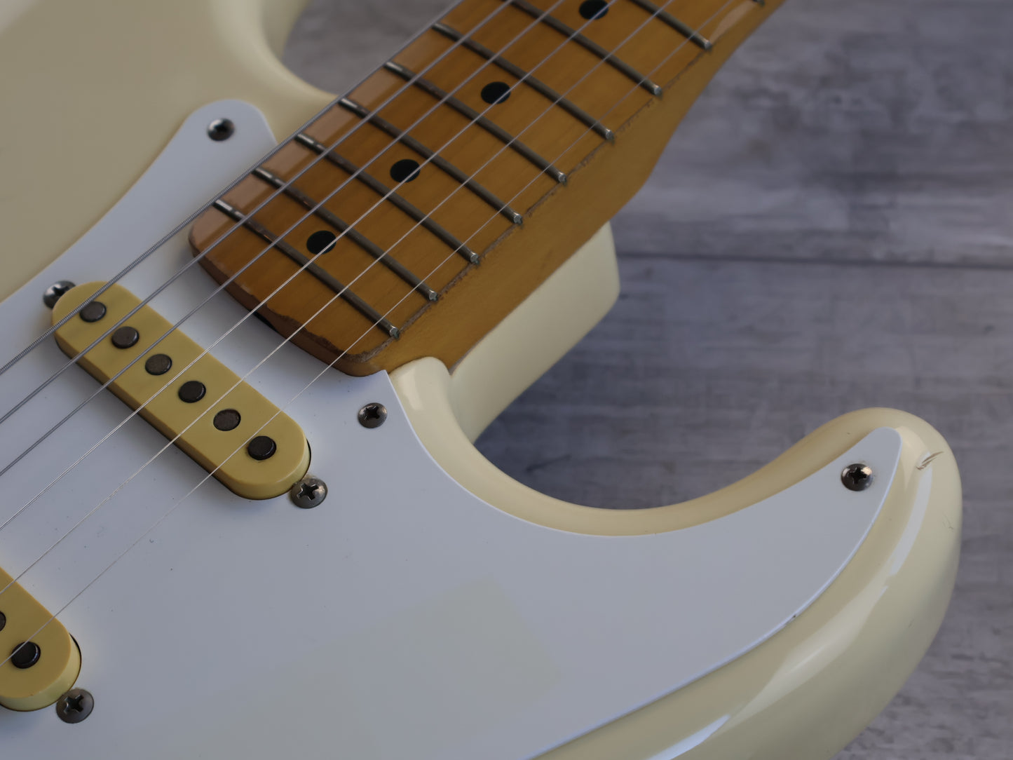 1987 Fender Japan ST57 "E Series" '57 Reissue Vintage Stratocaster (Aged White)