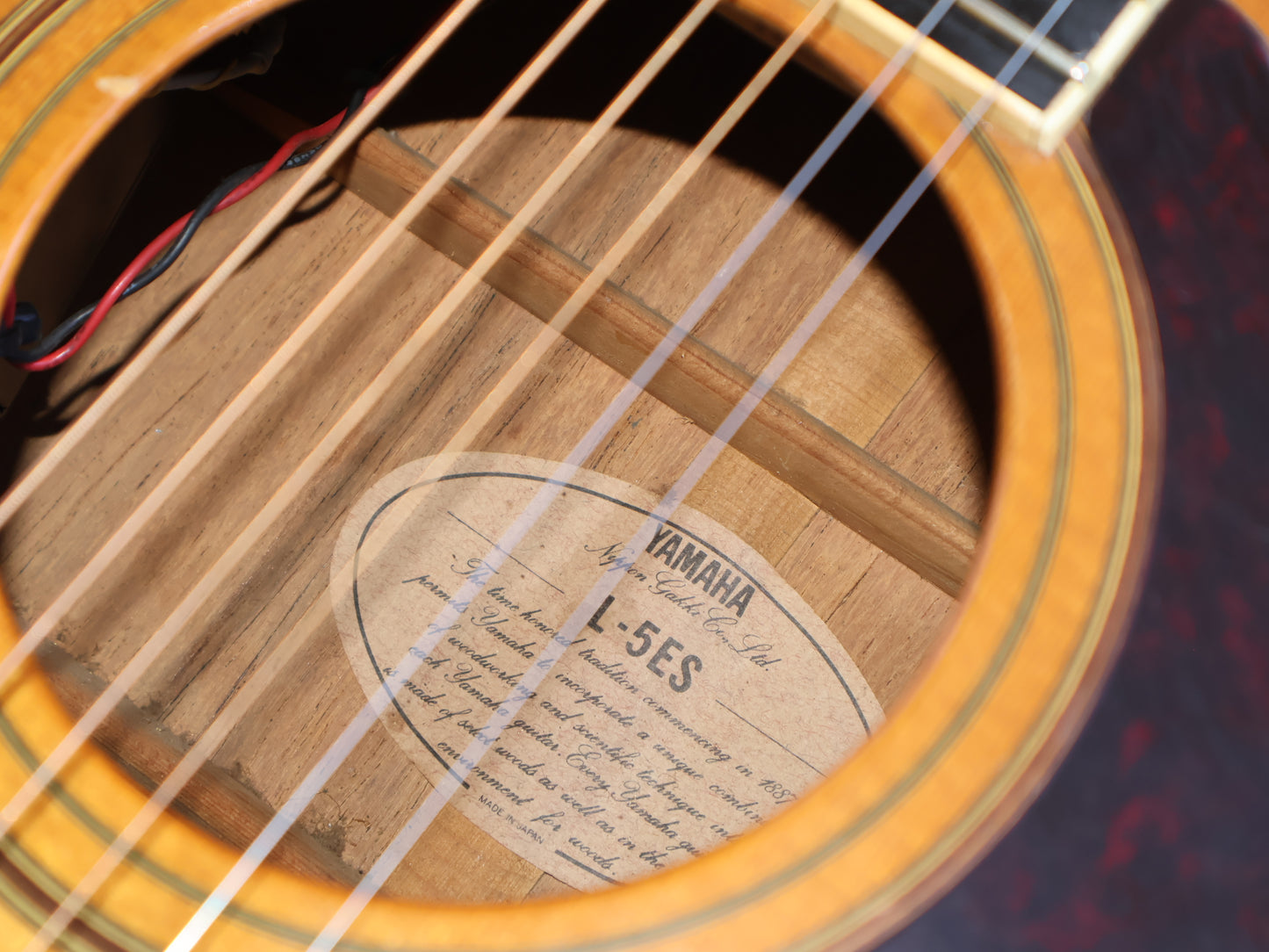 1981 Yamaha L-5ES Japanese Vintage Acoustic Dreadnought w/Pickup (Sunburst)