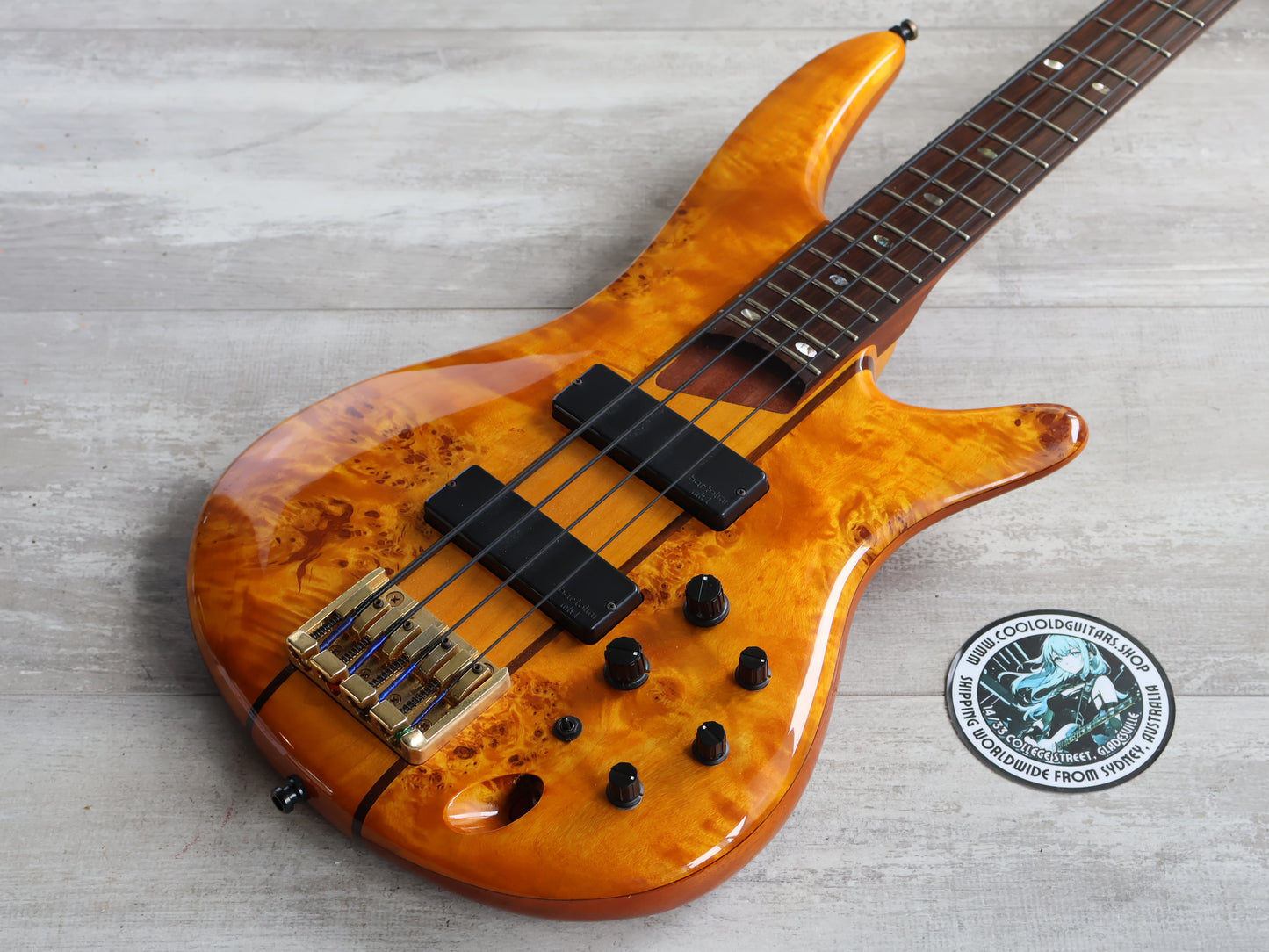 2013 Ibanez SR800 Electric Bass Guitar (Burl Amber)
