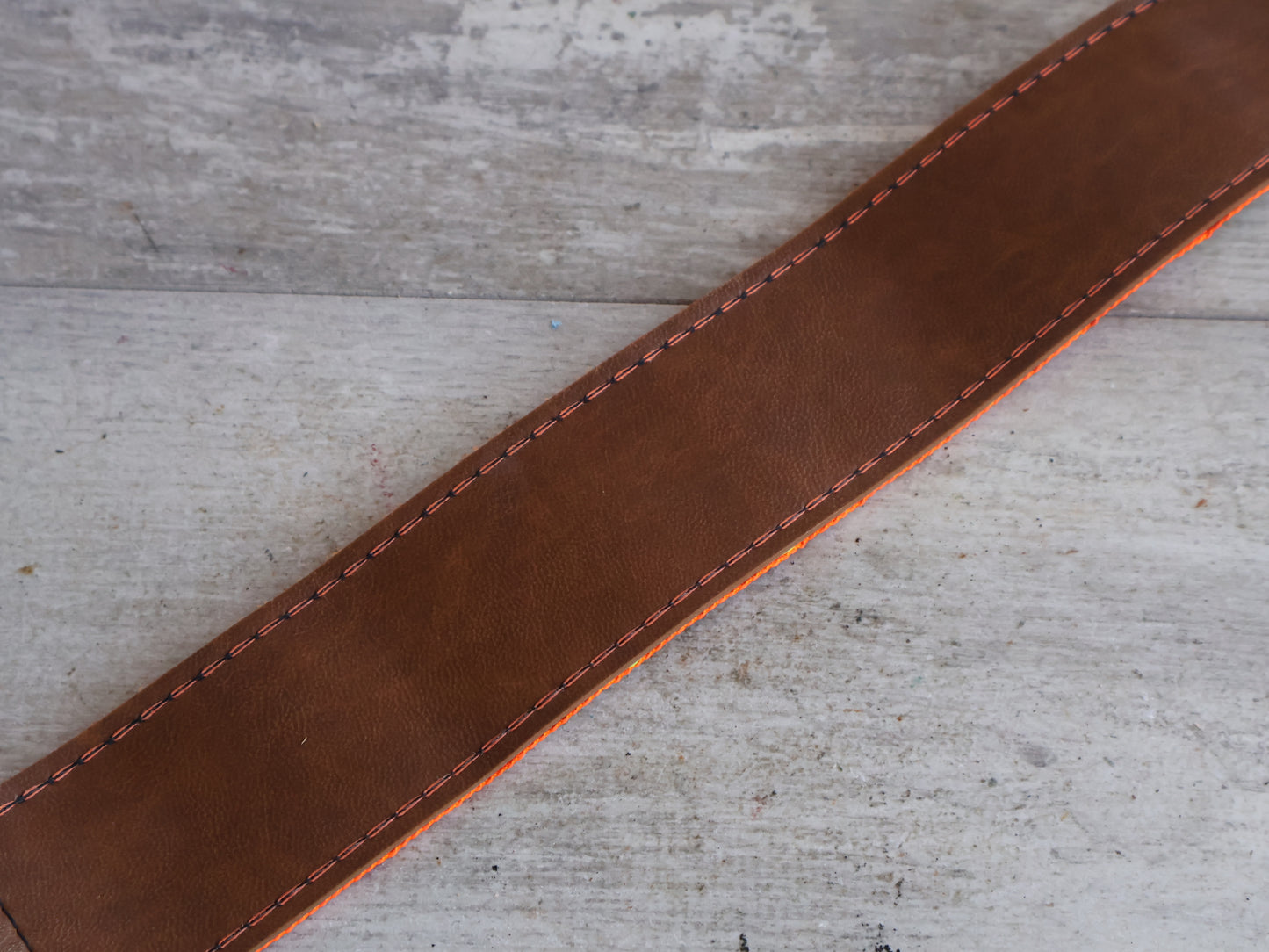 1980's Fender USA Guitar Strap (Neon Orange)