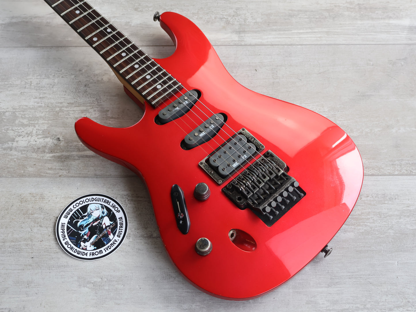 1989 Ibanez Japan 540SL Saber HSS LH Left Handed Superstrat (Lipstick Red)