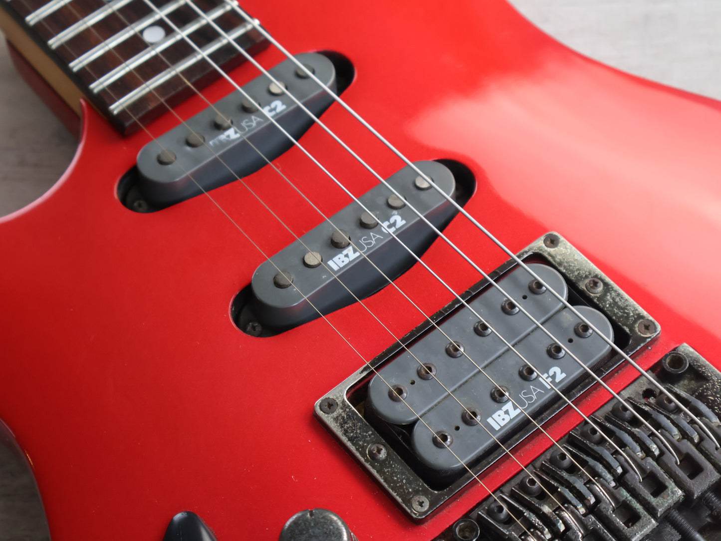 1989 Ibanez Japan 540SL Saber HSS LH Left Handed Superstrat (Lipstick Red)