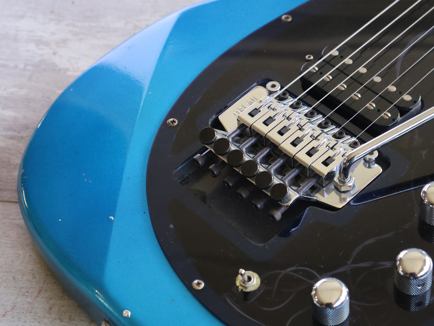 1980's Tokai Japan Talbo Blazing Fire Cast Aluminium Guitar w/LED Inlays (Blue)