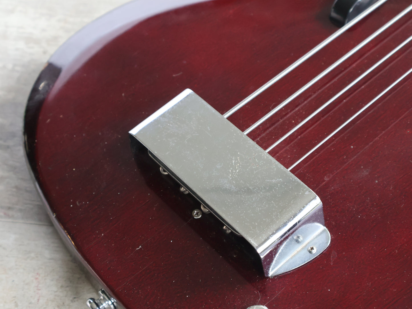 1973 Greco Japan EB-300 SG "EB" Short Scale Bass (Cherry Red)