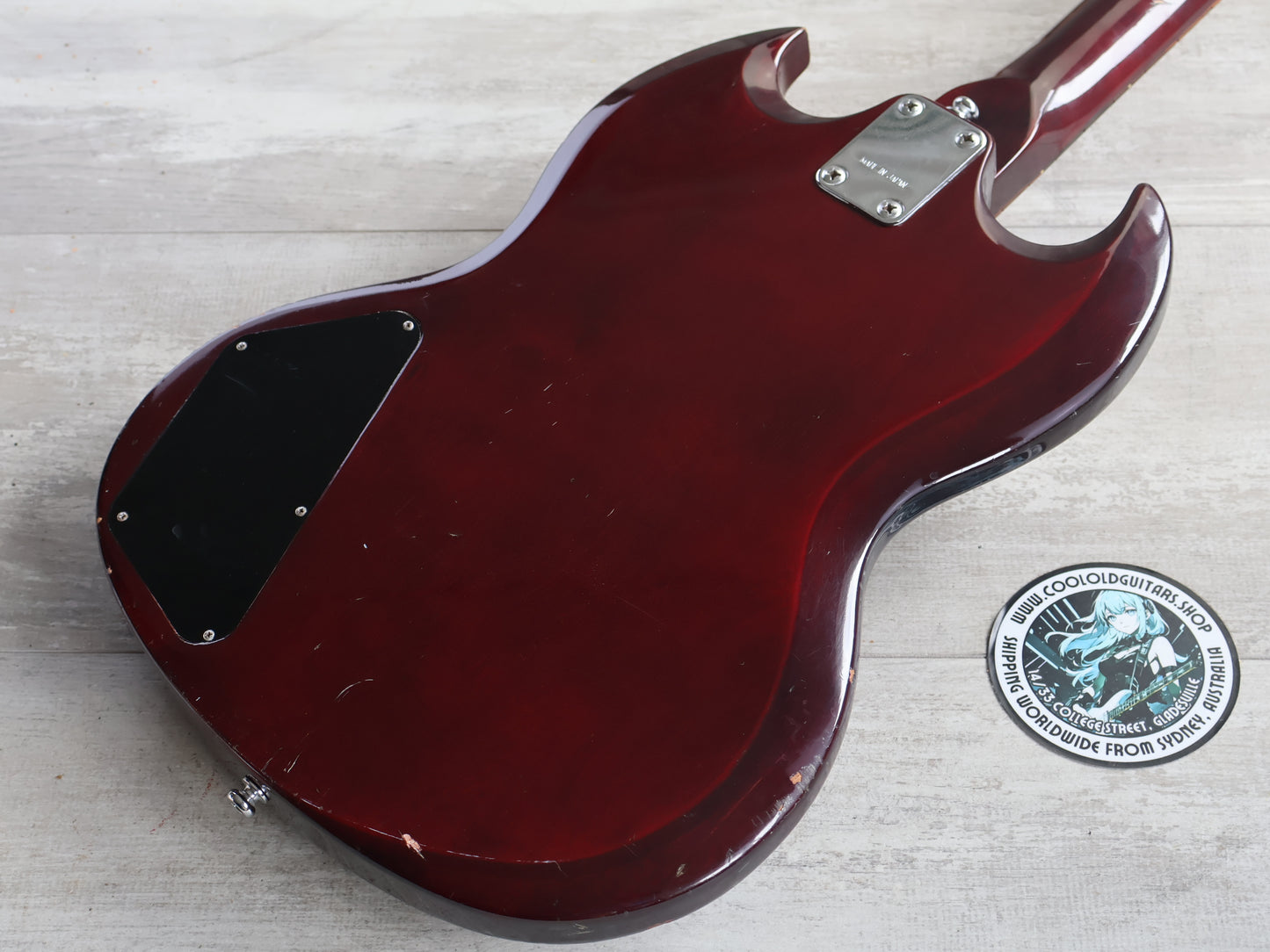 1973 Greco Japan EB-300 SG "EB" Short Scale Bass (Cherry Red)