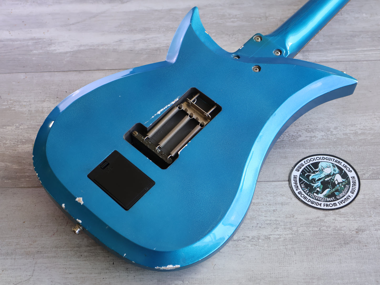 1980's Tokai Japan Talbo Blazing Fire Cast Aluminium Guitar w/LED Inlays (Blue)