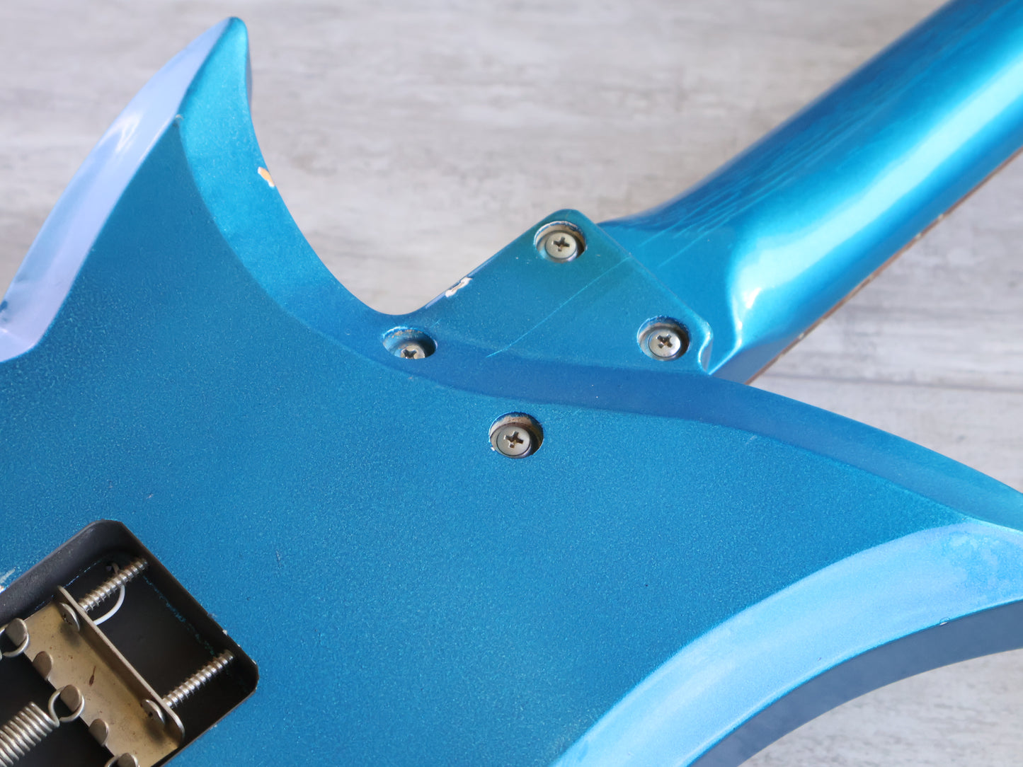1980's Tokai Japan Talbo Blazing Fire Cast Aluminium Guitar w/LED Inlays (Blue)