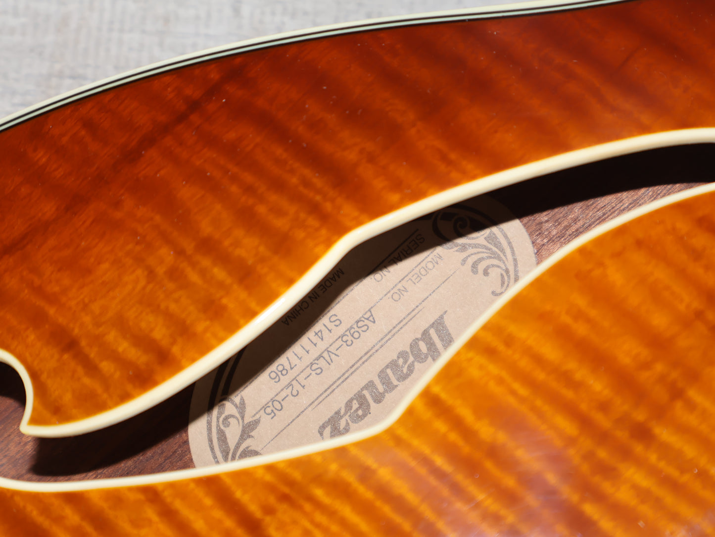 2014 Ibanez AS93FM Artcore Expression Series Semi-Hollowbody (Violin Sunburst)