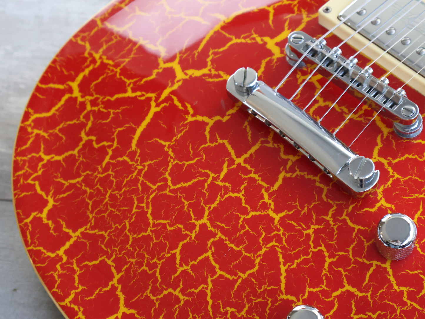 2001 Epiphone E-Series "Nuclear Extreme" Les Paul (Red/Yellow Crackle)