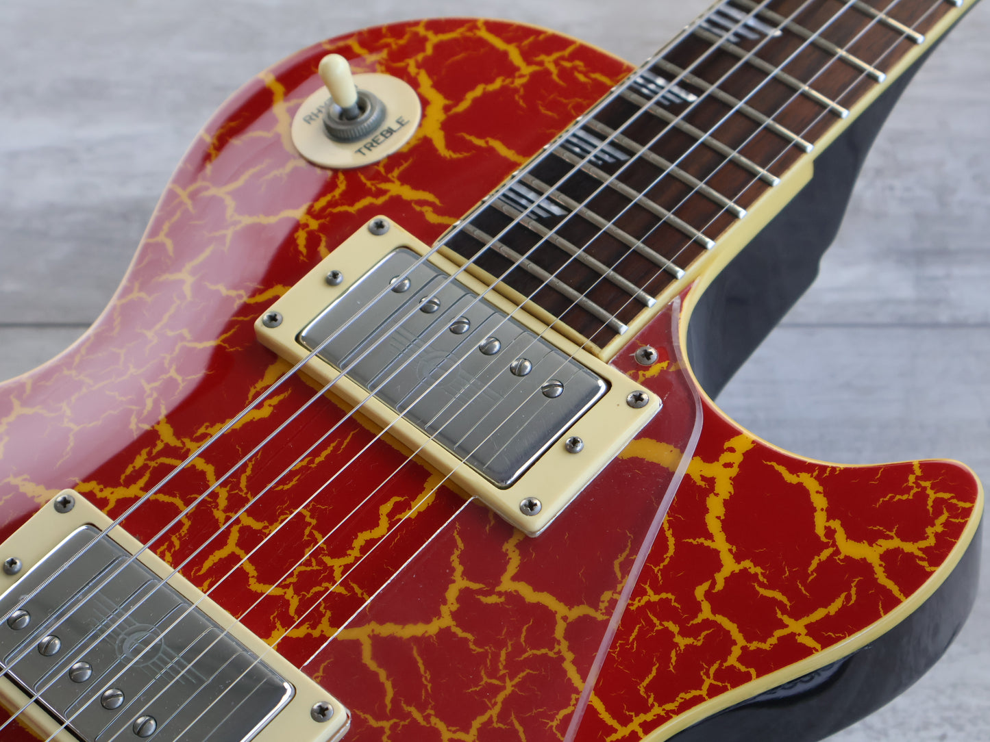 2001 Epiphone E-Series "Nuclear Extreme" Les Paul (Red/Yellow Crackle)