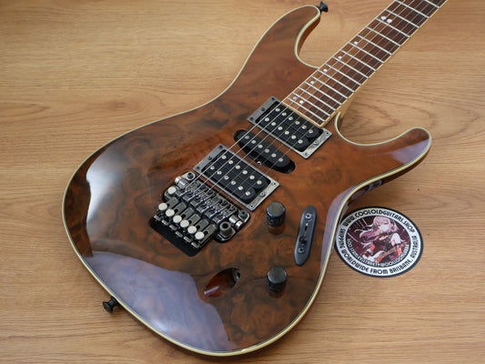 2014 Ibanez Premium S970CW Superstrat (Claro Walnut)