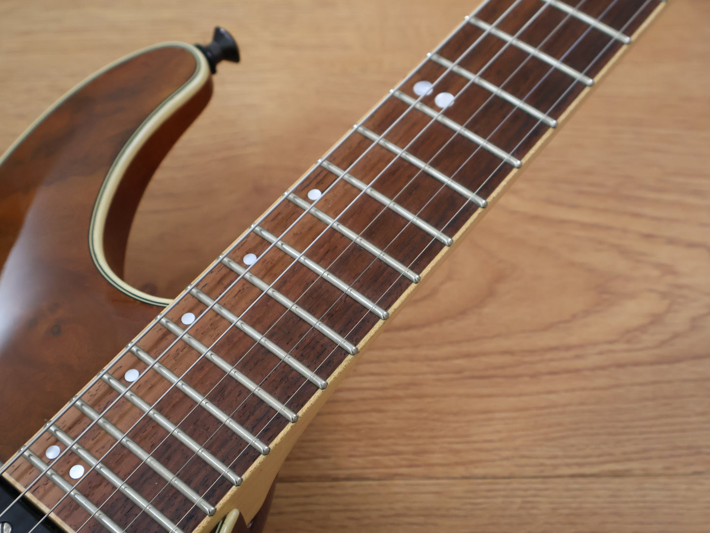 2014 Ibanez Premium S970CW Superstrat (Claro Walnut)