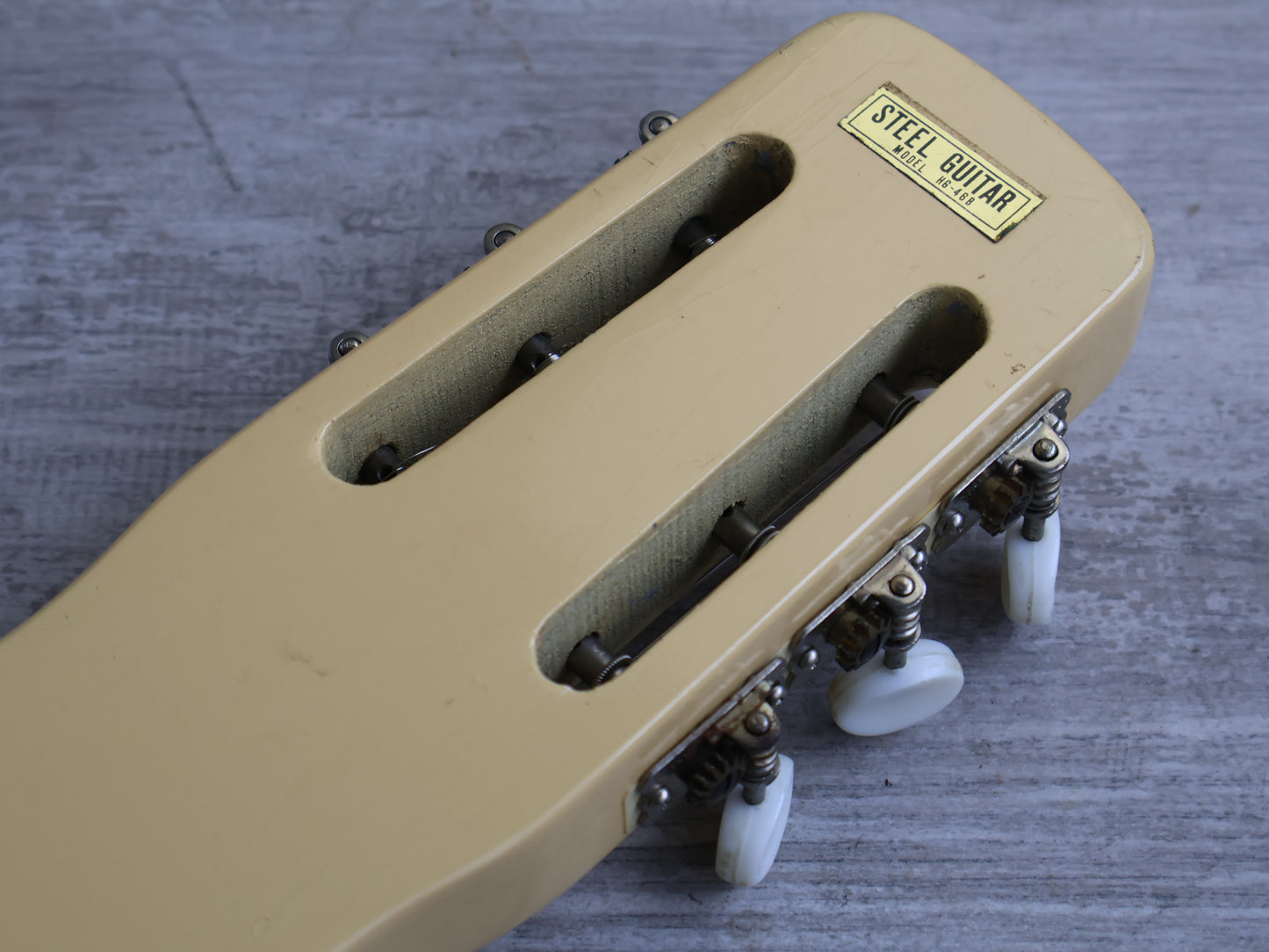 1960's Guyatone Japan Model HG-46B 6-String Lap Steel Guitar (Cream)