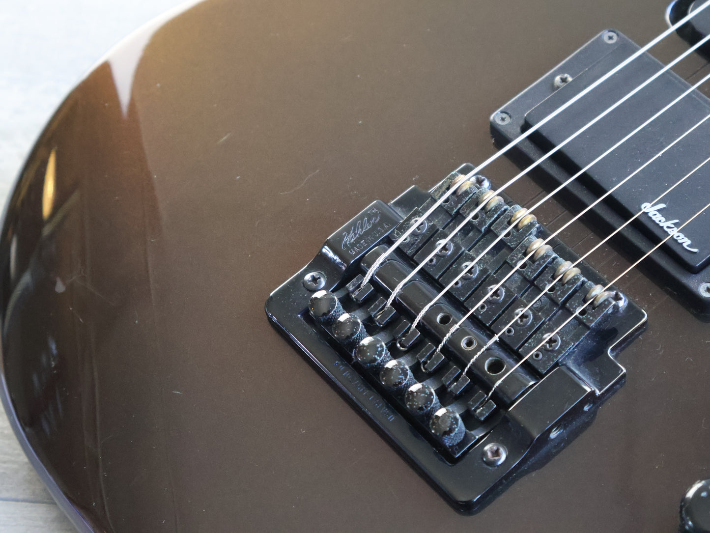 1986 Charvel Japan Model 4 HSS Superstrat w/Kahler (Black Cherry)