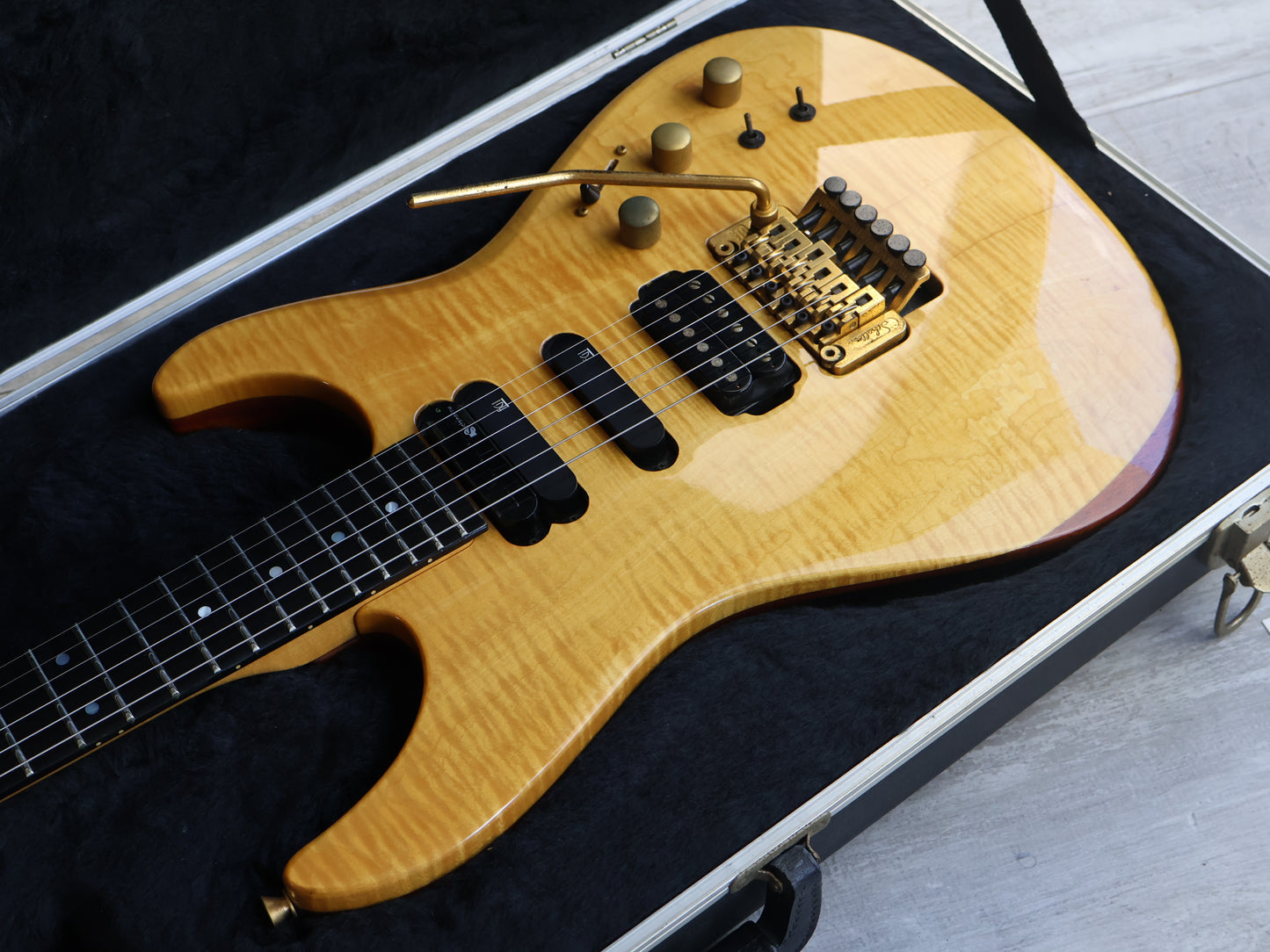 2003 Fernandes Japan FR-155S Revolver HSH Superstrat w/Sustainer (Natural)