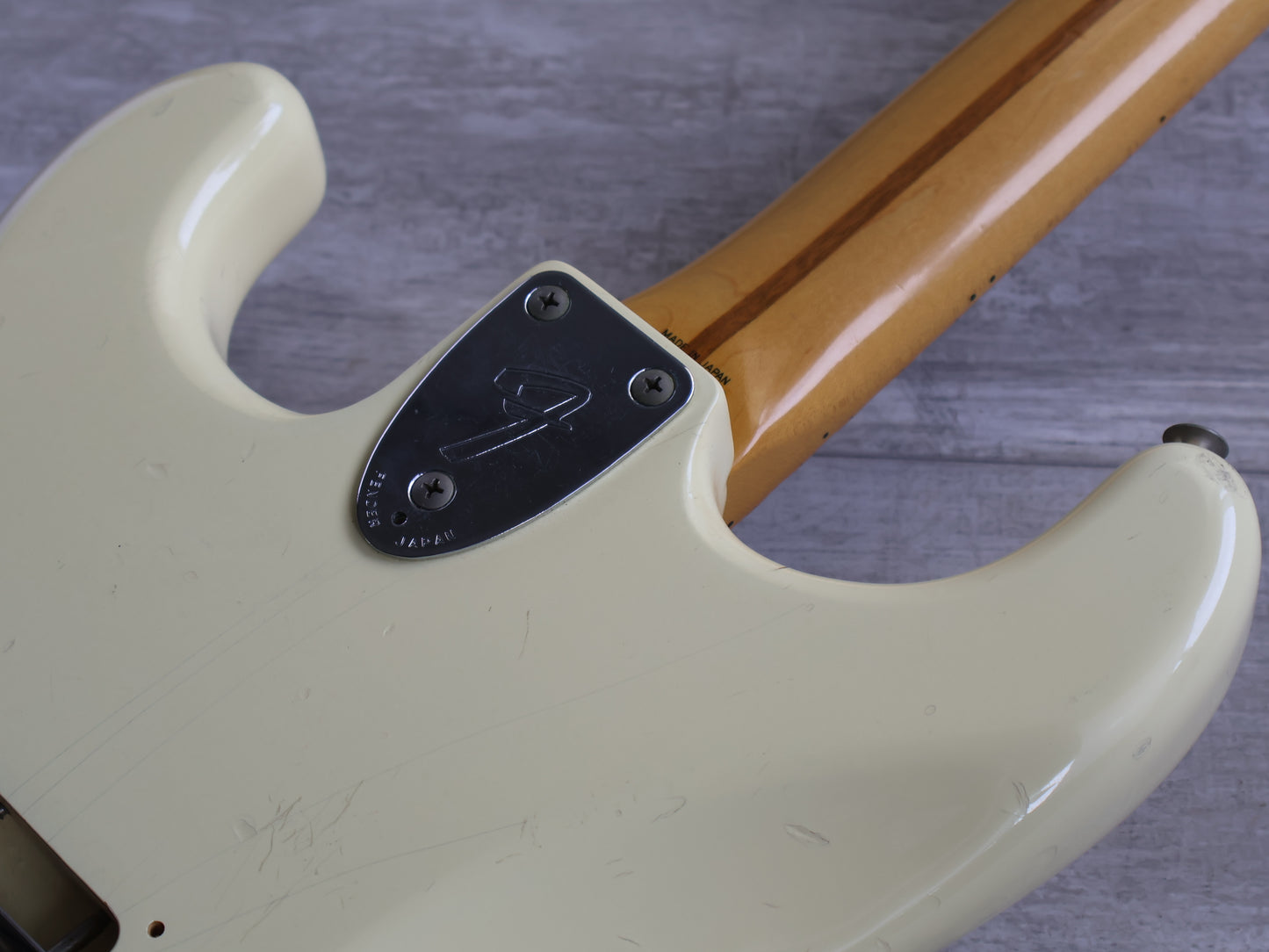 1989 Fender Japan "E Series" ST72-75 '72 Reissue Scalloped Stratocaster (Olympic White)