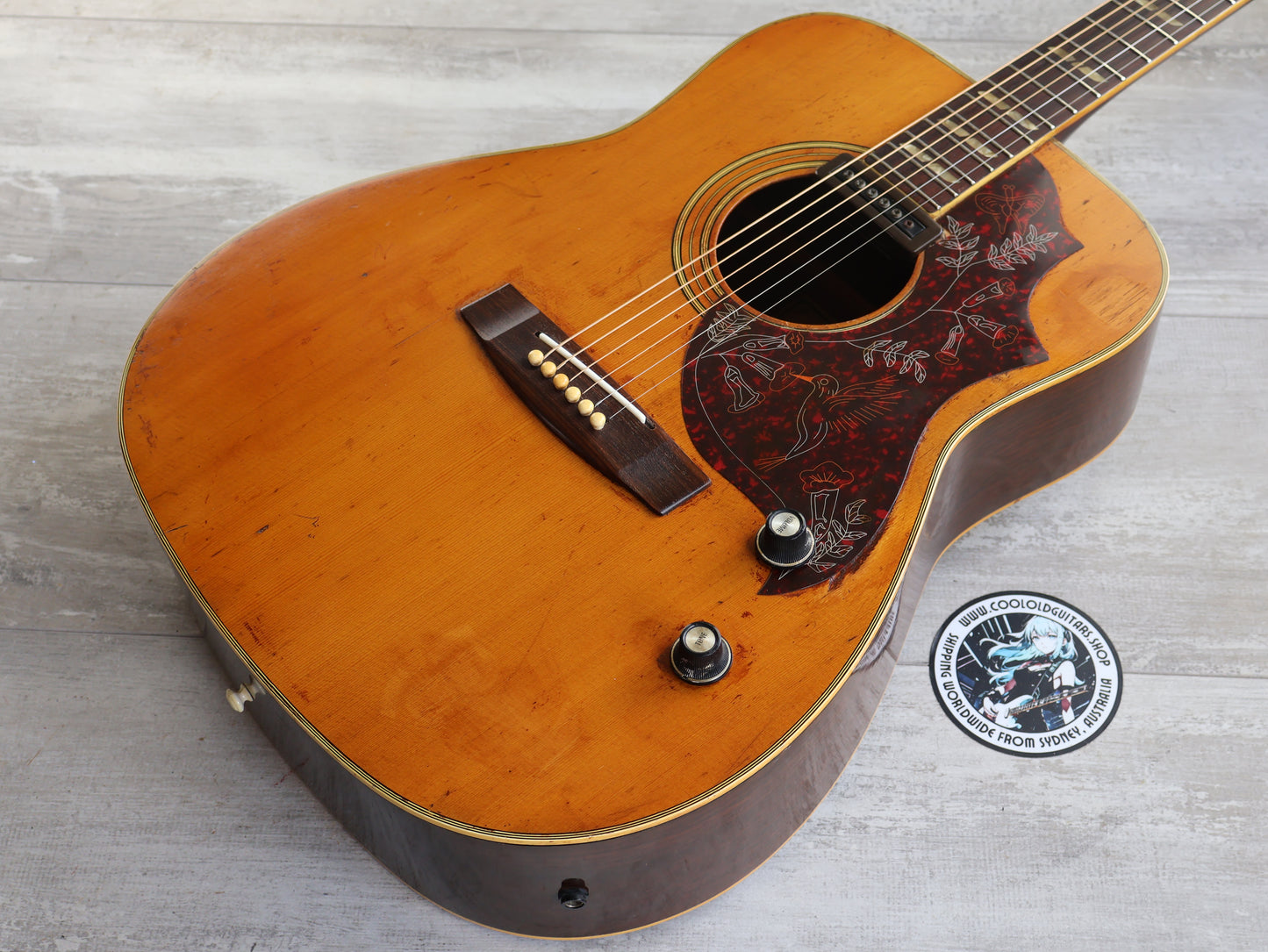 1972 Yamaha Japan FG-350E Acoustic w/Pickup