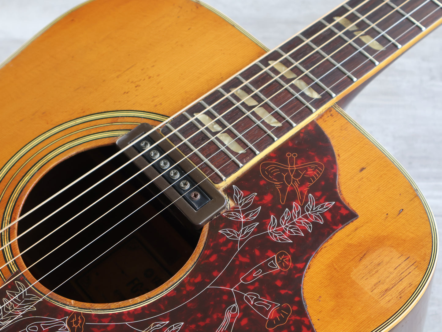 1972 Yamaha Japan FG-350E Acoustic w/Pickup