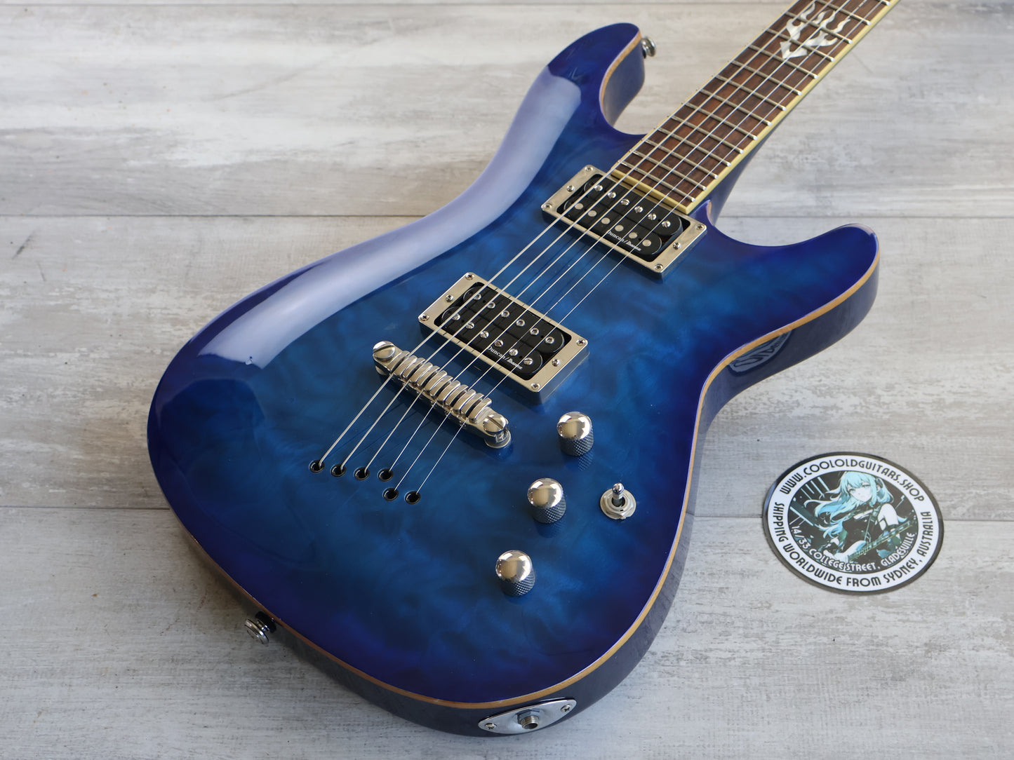 2005 Ibanez SZ520QM SZ Series Electric Guitar (Bright Blue)