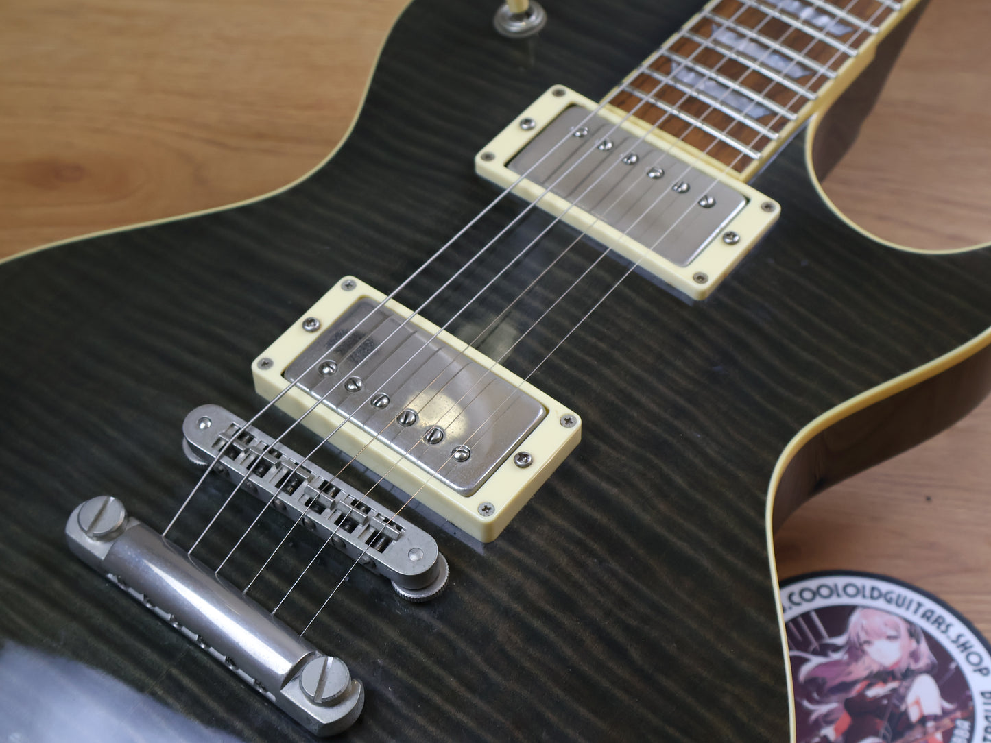 2005 Burny "Super Grade" Les Paul Standard (Transaparent Grey Flame)