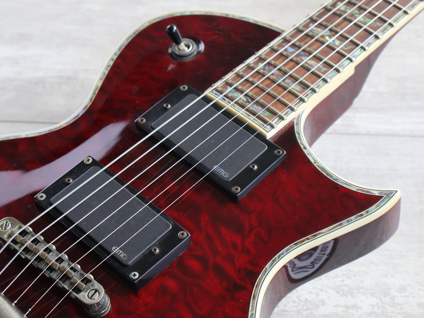 2011 LTD (by ESP) EC-1000 Deluxe Single Cutaway w/EMG's (Black Cherry Red)