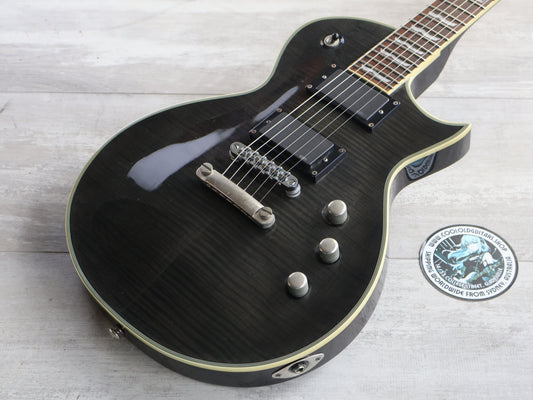 2010 LTD (by ESP) EC-401FM Single Cutaway w/EMG's (Transparent Black)