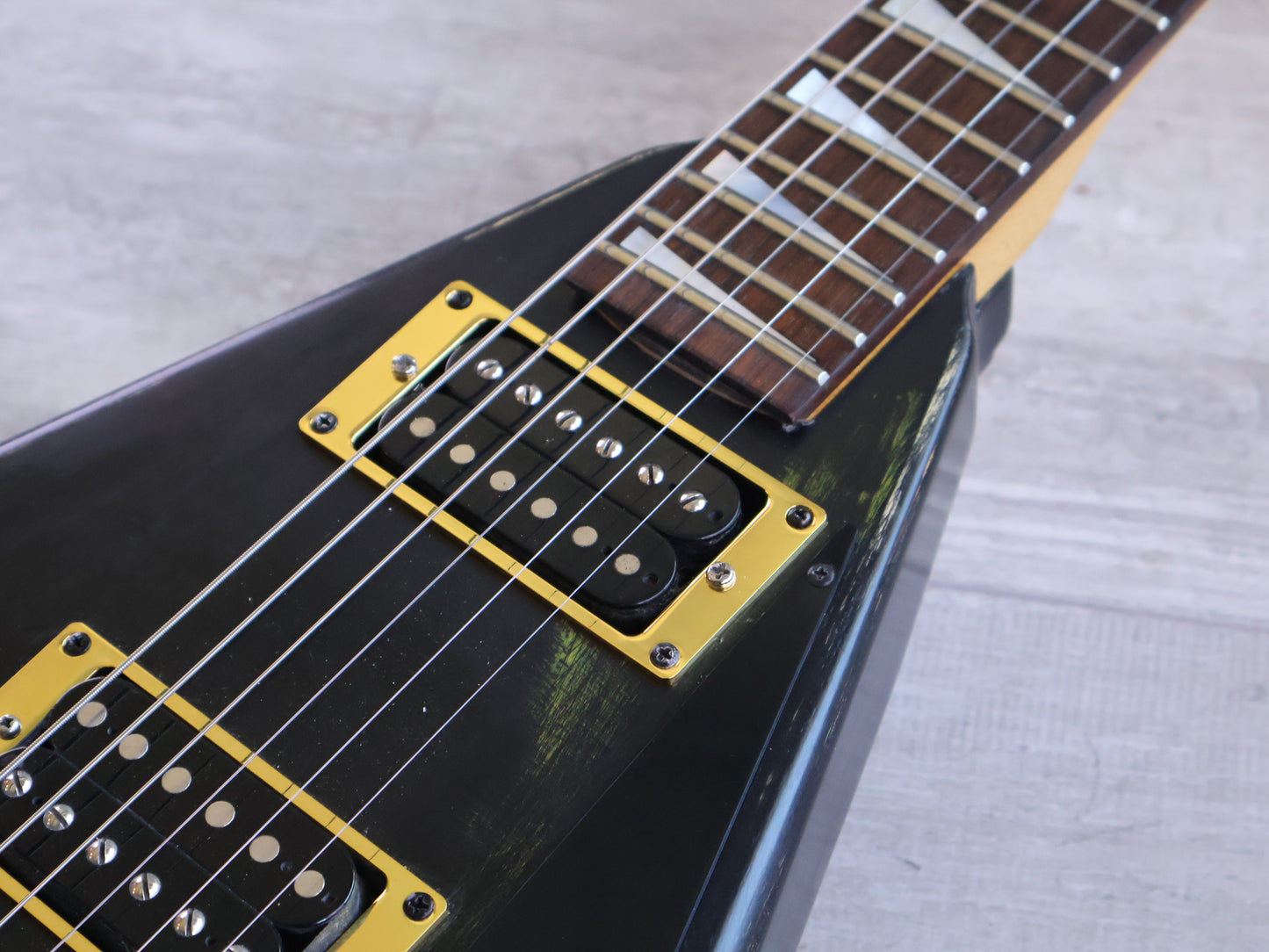 1990's Grover Jackson Charvel Japan Rhoads Flying V (Black)