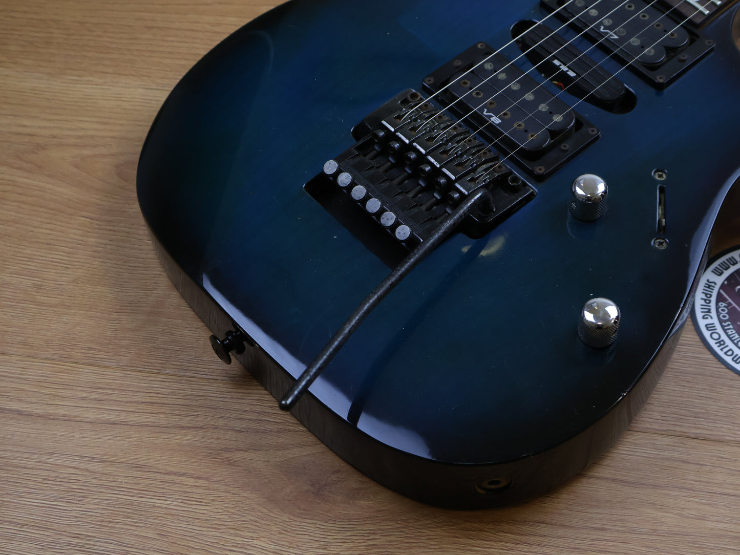1992 Ibanez Japan RG570FM Superstrat (Transparent Blue)