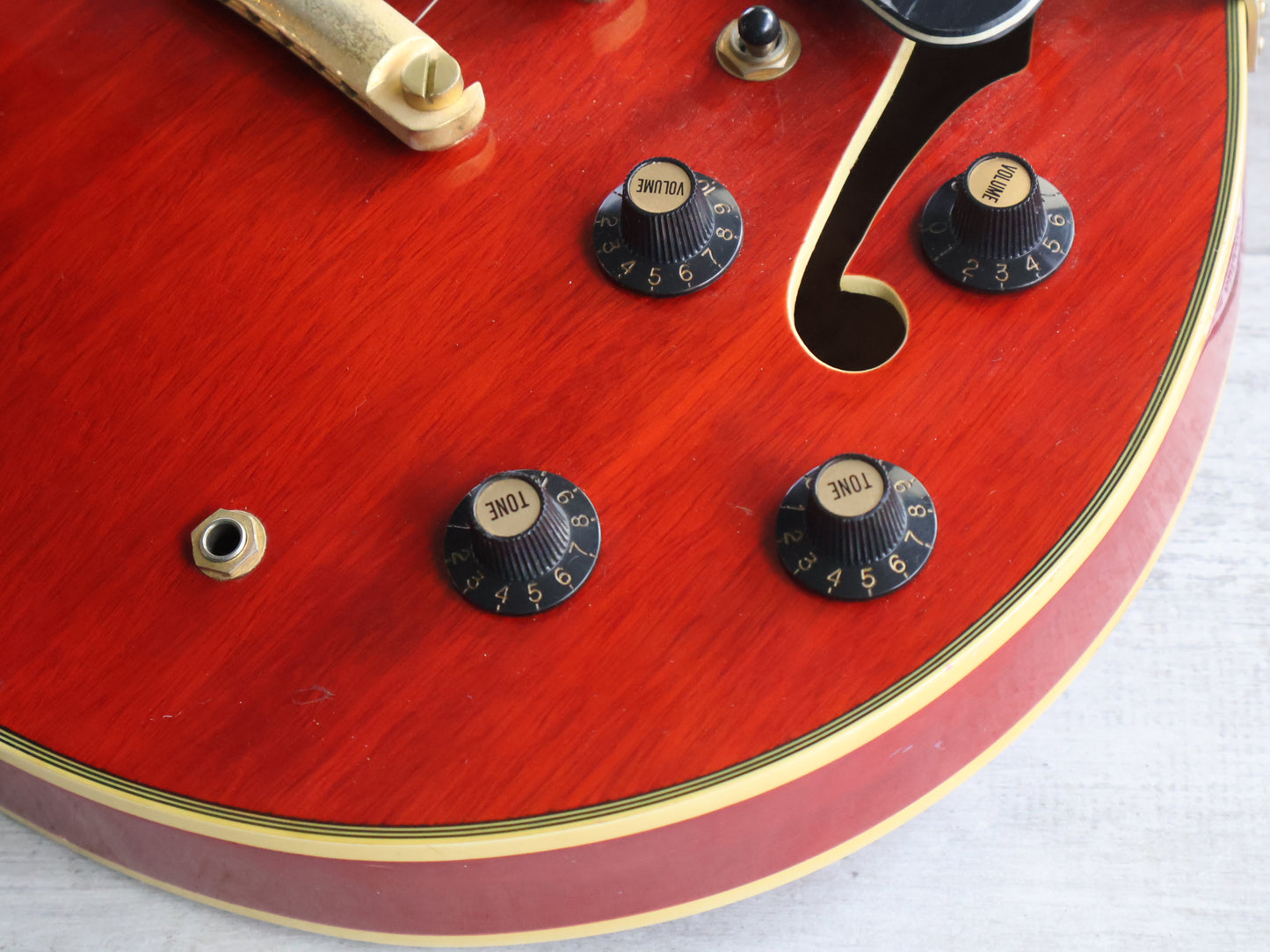 1989 Aria Pro II TA-500 Titan Hollowbody Electric (Wine Red)