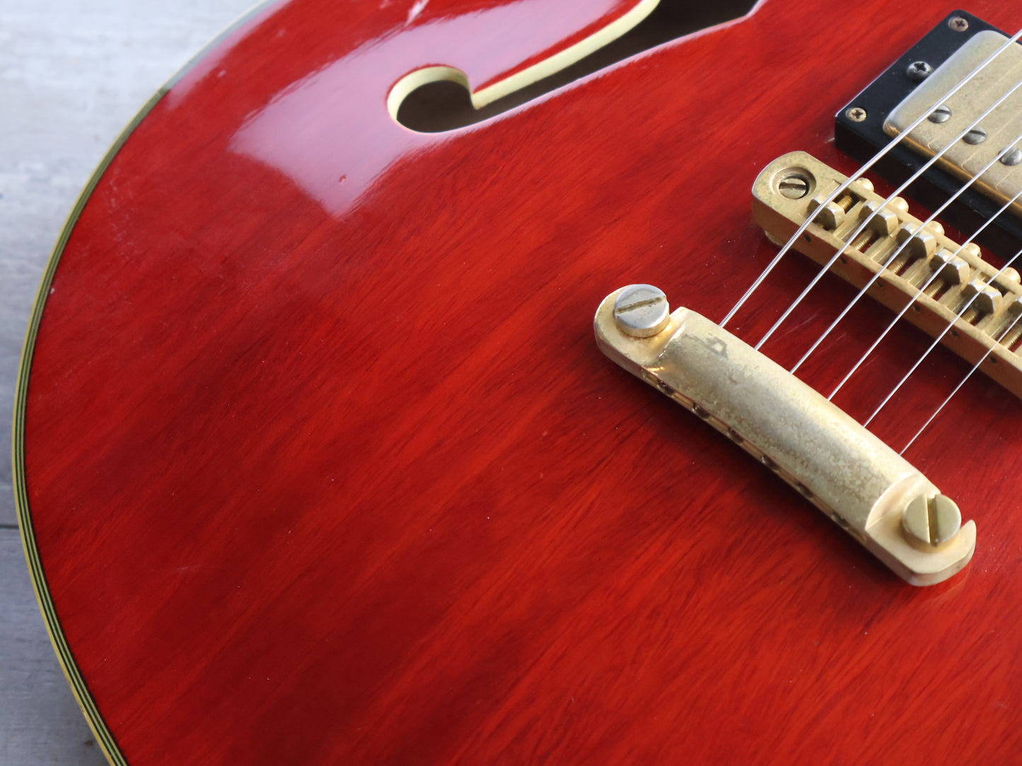 1989 Aria Pro II TA-500 Titan Hollowbody Electric (Wine Red)