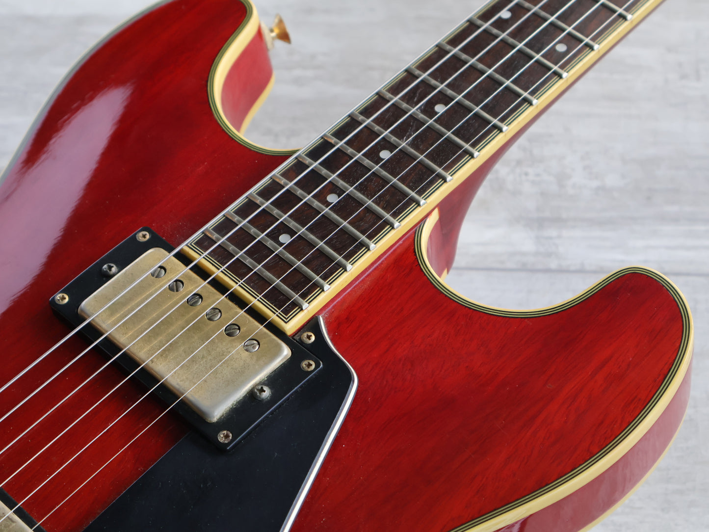 1989 Aria Pro II TA-500 Titan Hollowbody Electric (Wine Red)