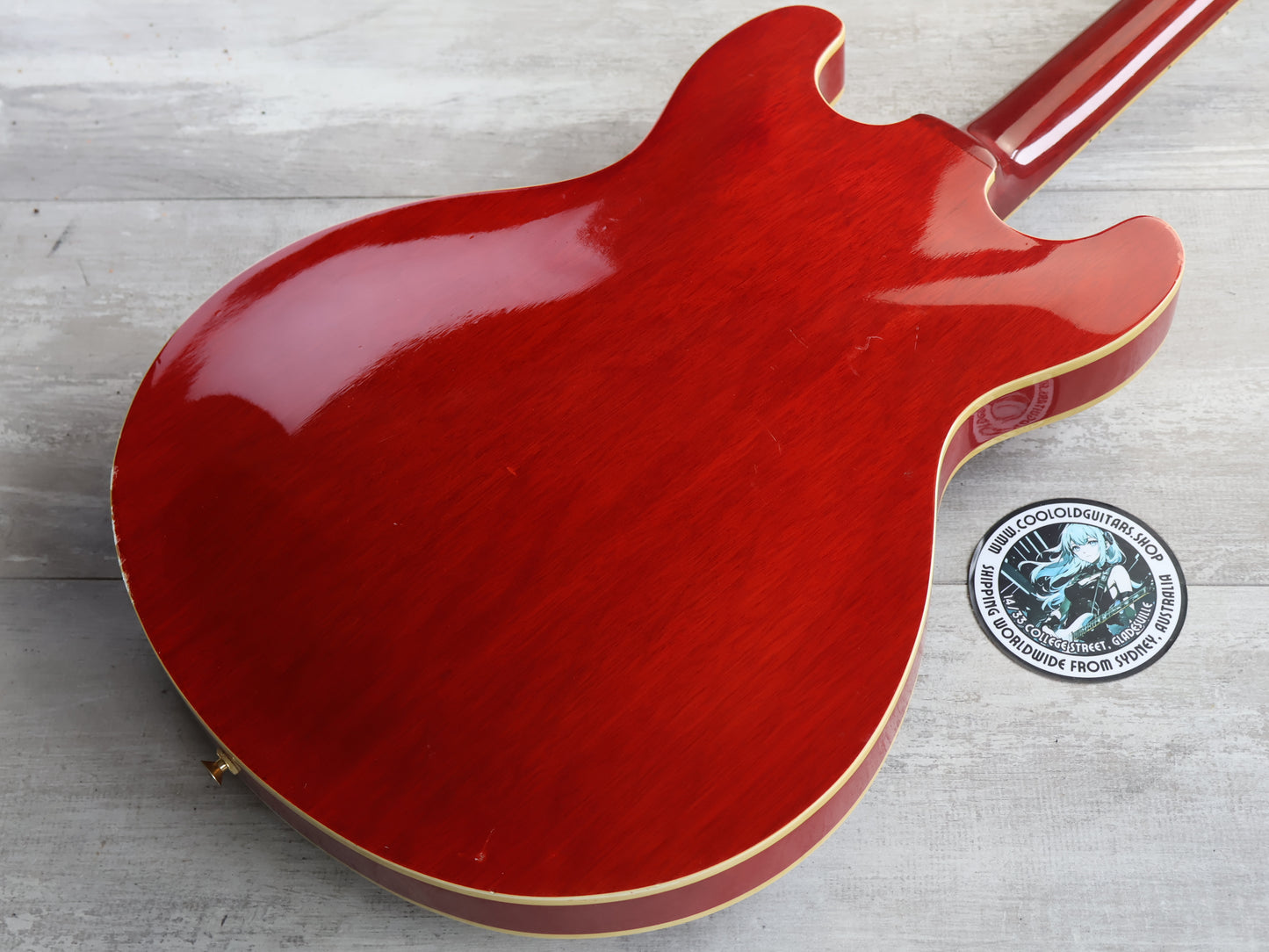1989 Aria Pro II TA-500 Titan Hollowbody Electric (Wine Red)