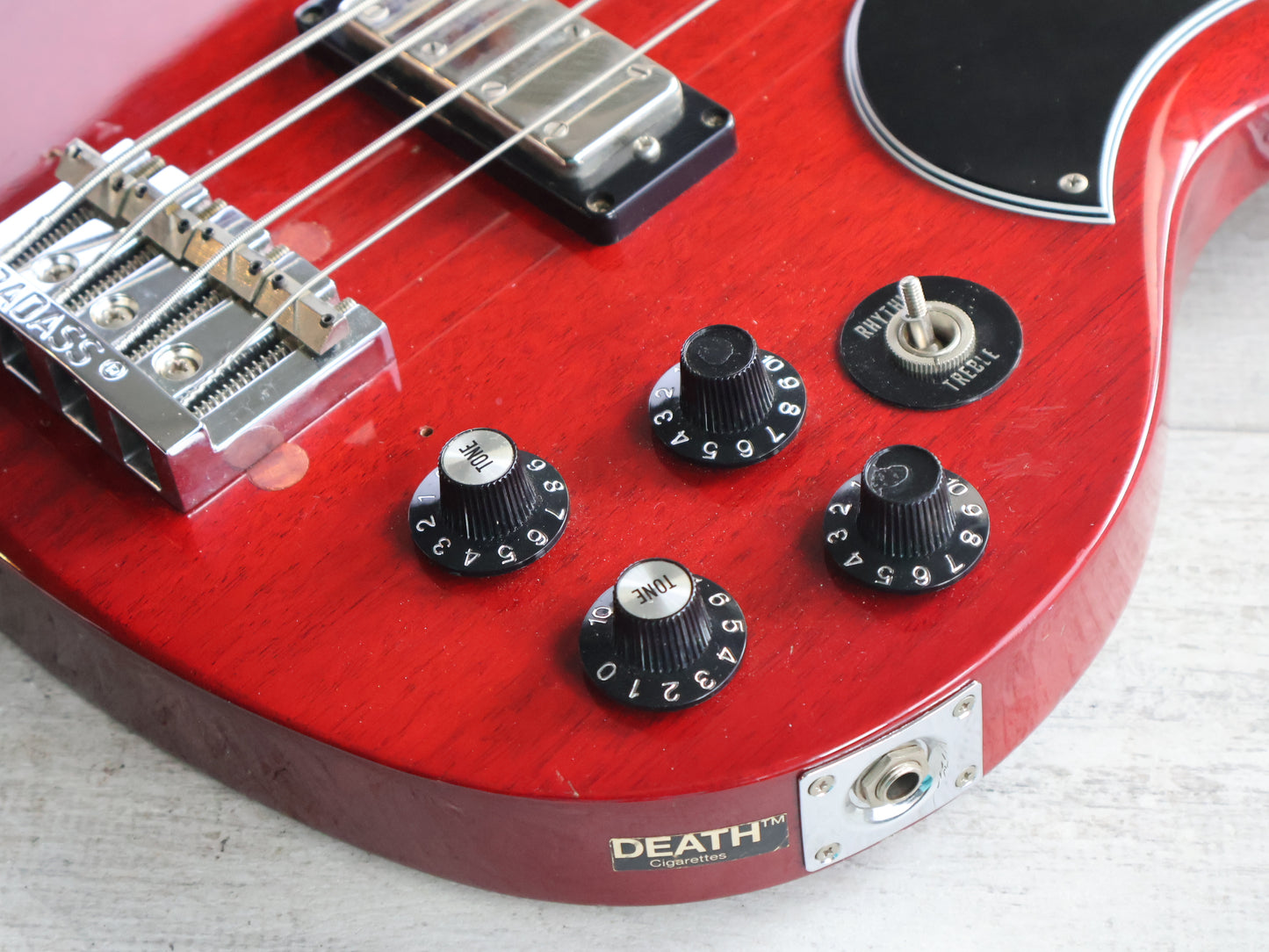 1981 Greco Japan EB-500 SG "EB" Long Scale Bass (Cherry Red)