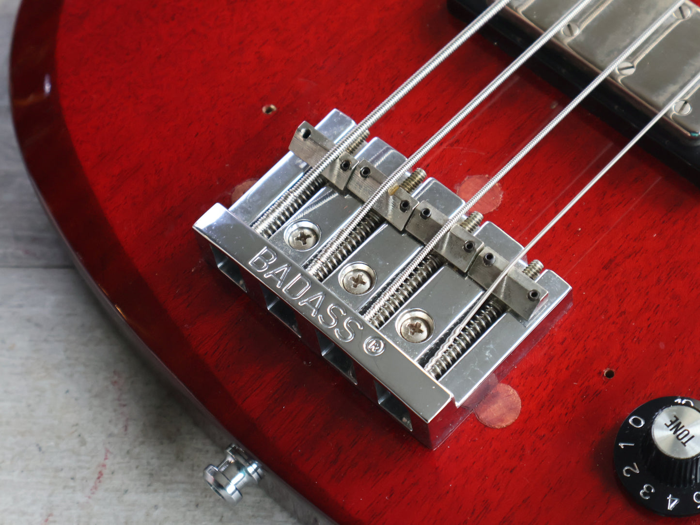 1981 Greco Japan EB-500 SG "EB" Long Scale Bass (Cherry Red)