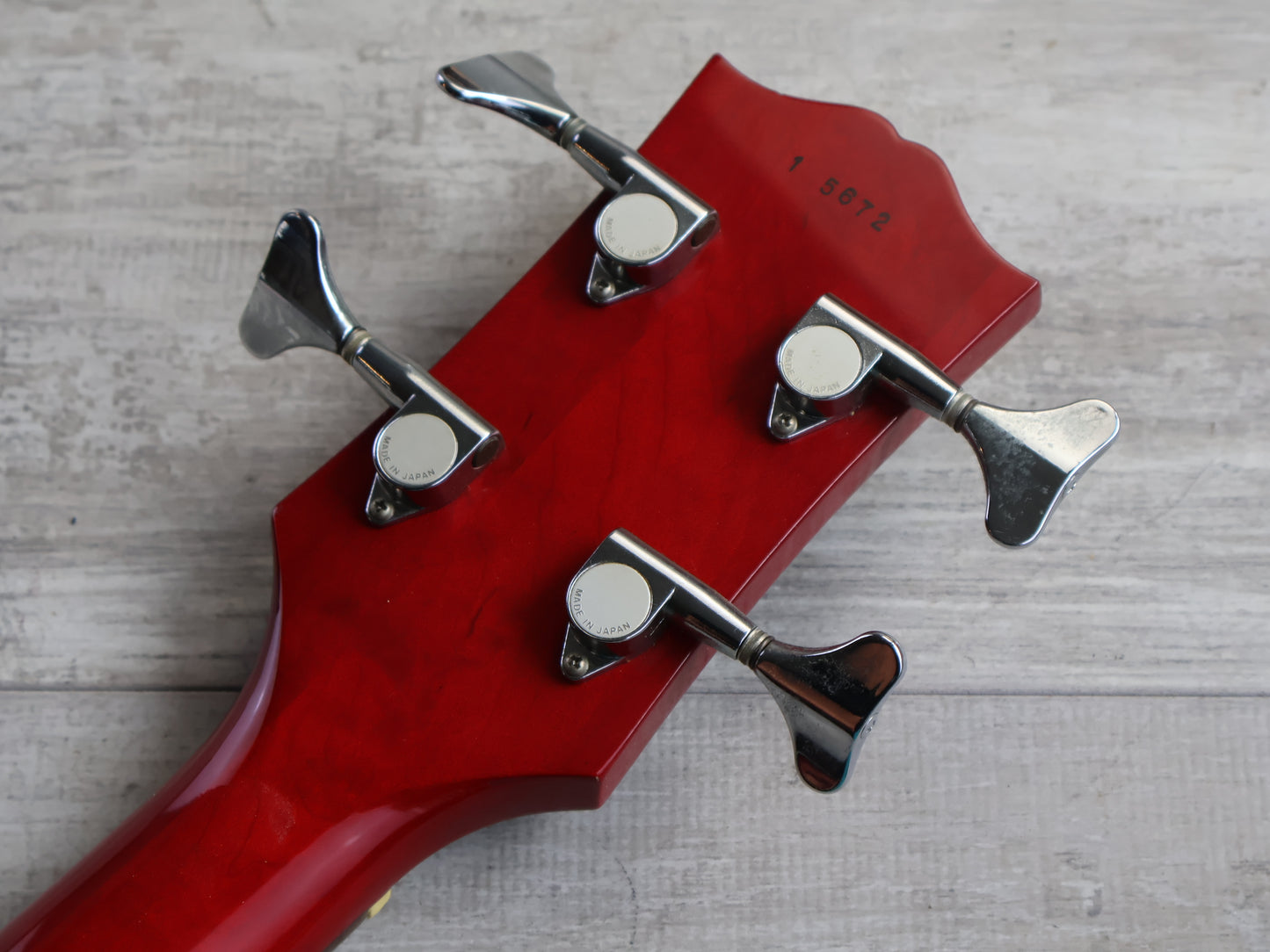 1981 Greco Japan EB-500 SG "EB" Long Scale Bass (Cherry Red)