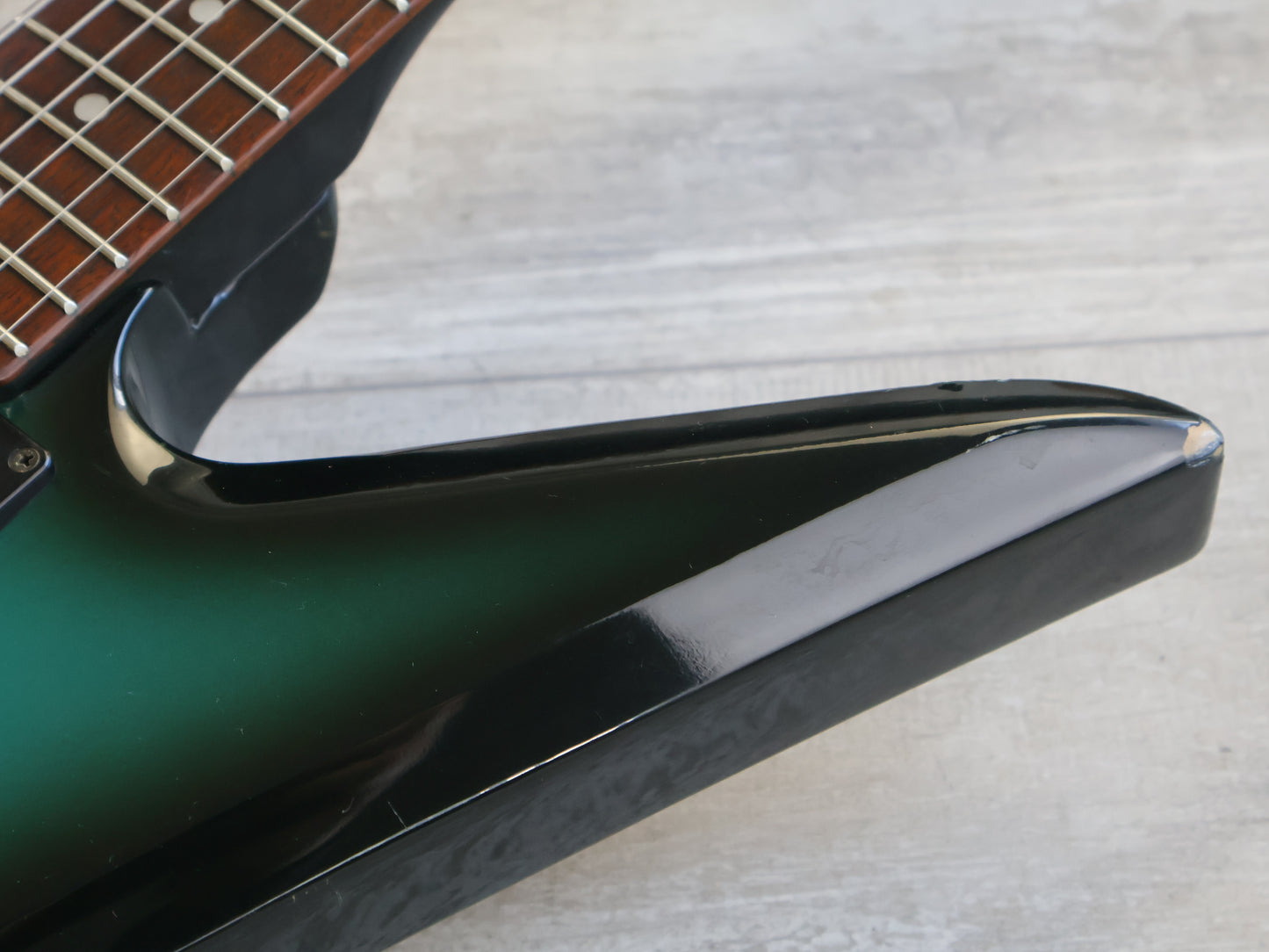 1983 Aria Pro II Japan ZZ Deluxe Explorer (Black Blue Sunburst)