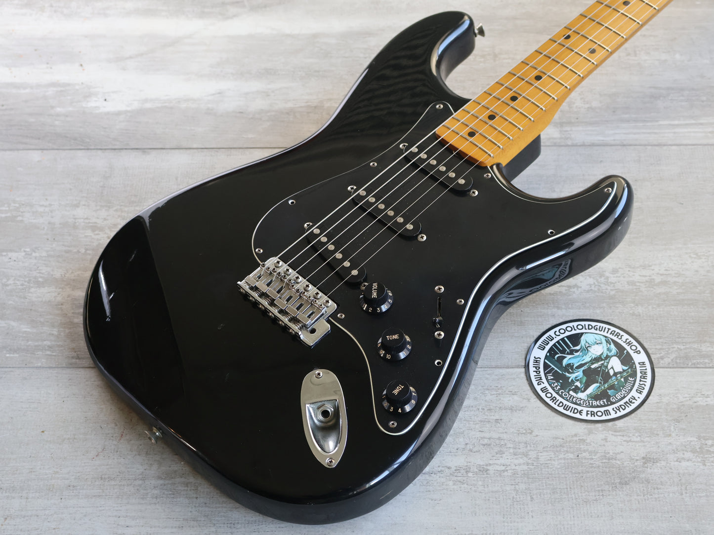 1987 Fender Japan ST54 '54 Reissue Vintage Stratocaster (Black)