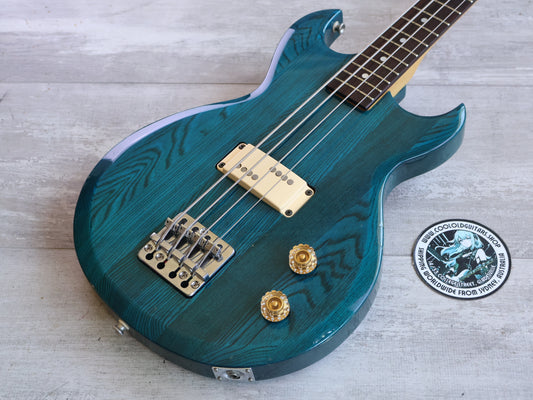 1982 Aria Pro II Japan CSB-380 Cardinal Medium Scale Bass (Transparent Blue)