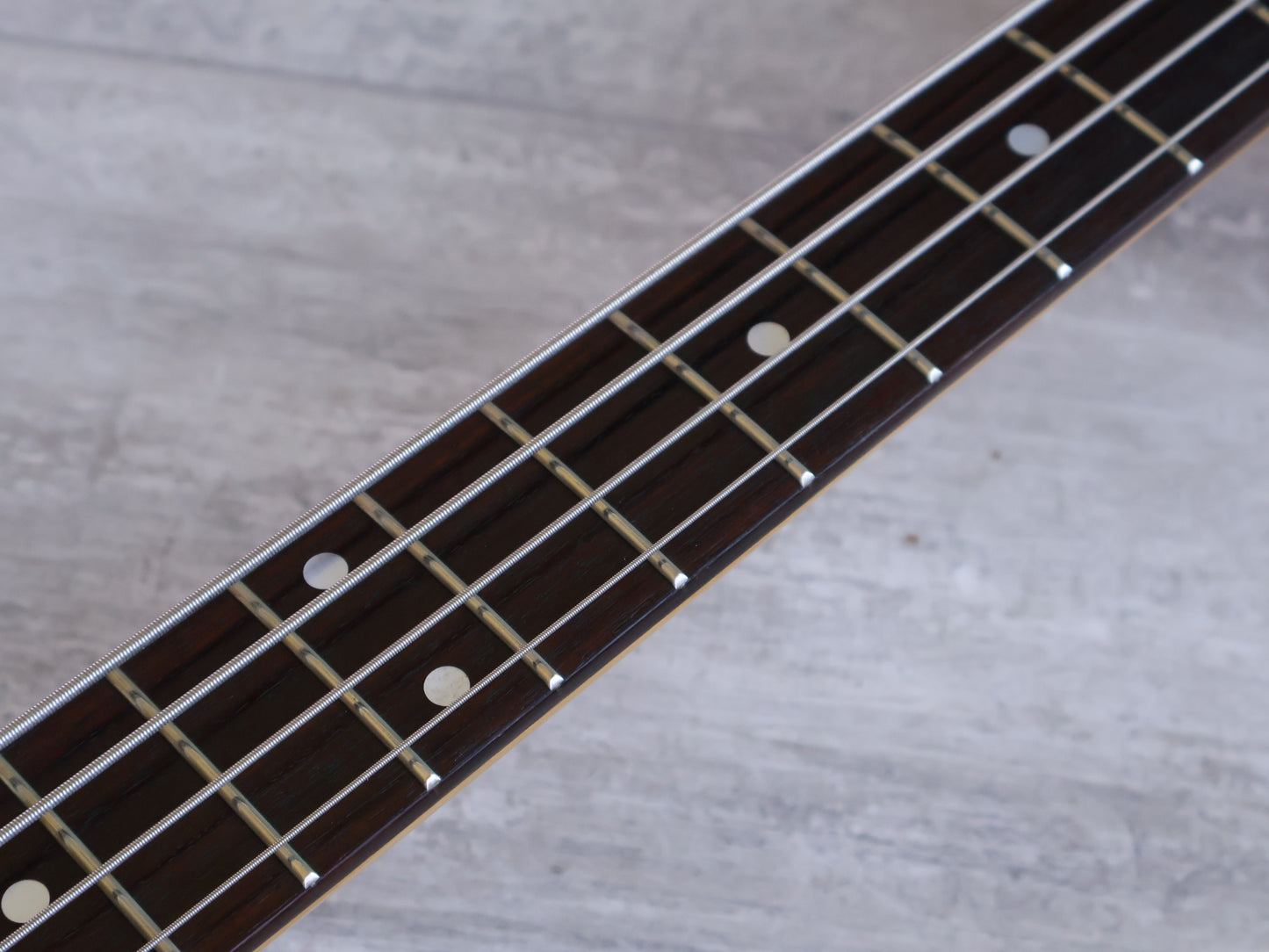 1982 Aria Pro II Japan CSB-380 Cardinal Medium Scale Bass (Transparent Blue)