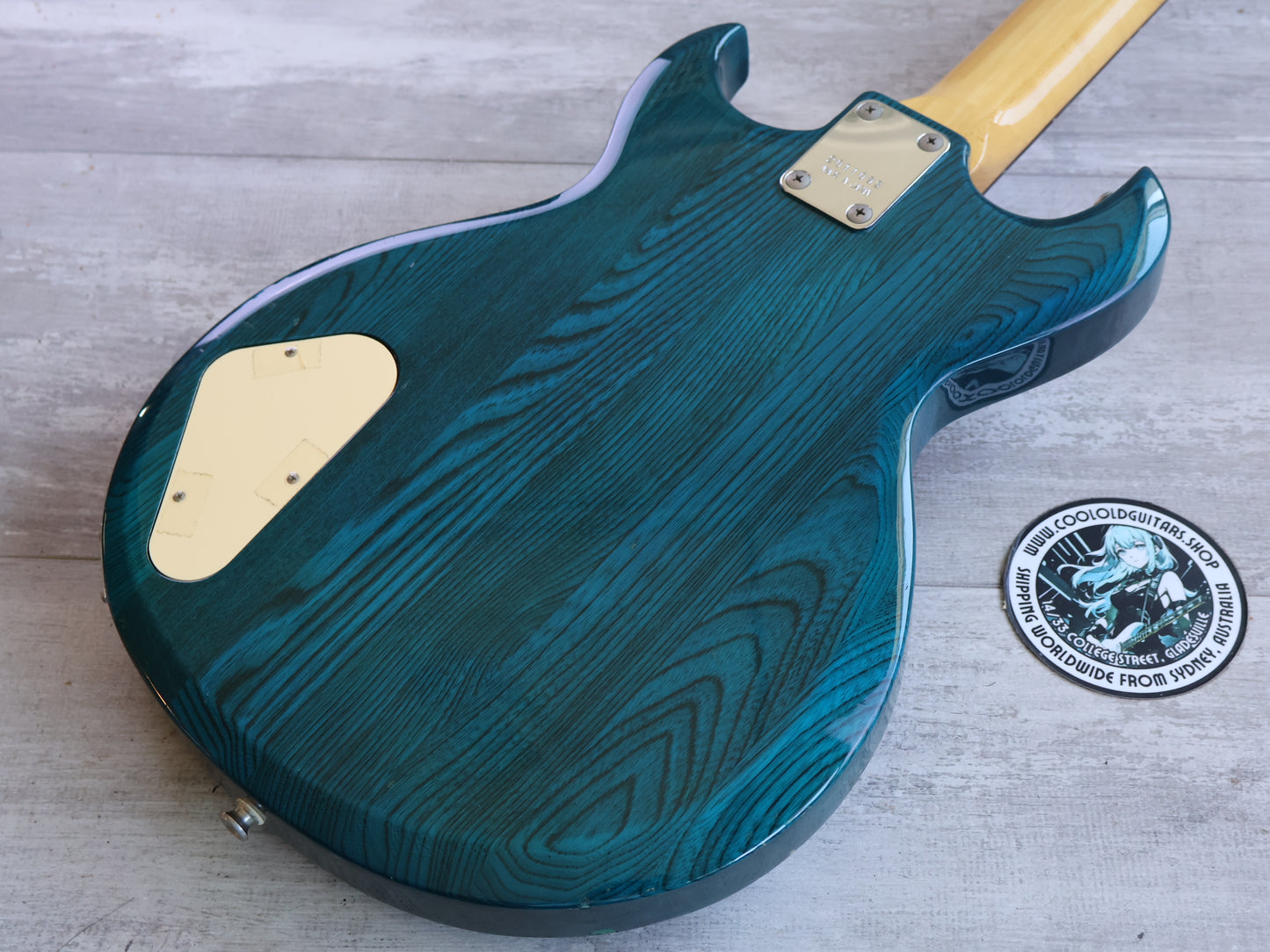 1982 Aria Pro II Japan CSB-380 Cardinal Medium Scale Bass (Transparent Blue)