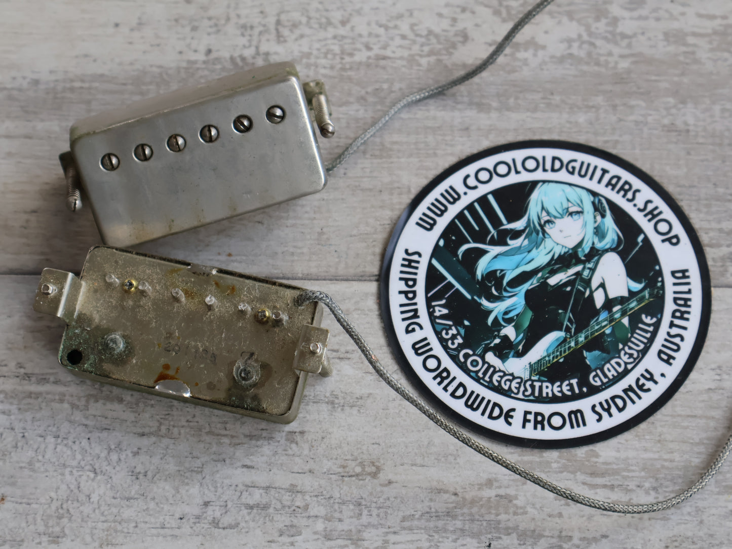 1980 Greco Japan (Maxon) "Dry Z" PAF Humbucker Pair (Nickel)