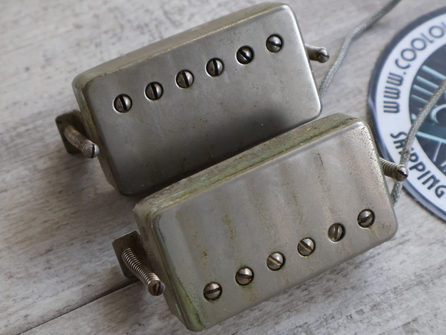 1980 Greco Japan (Maxon) "Dry Z" PAF Humbucker Pair (Nickel)