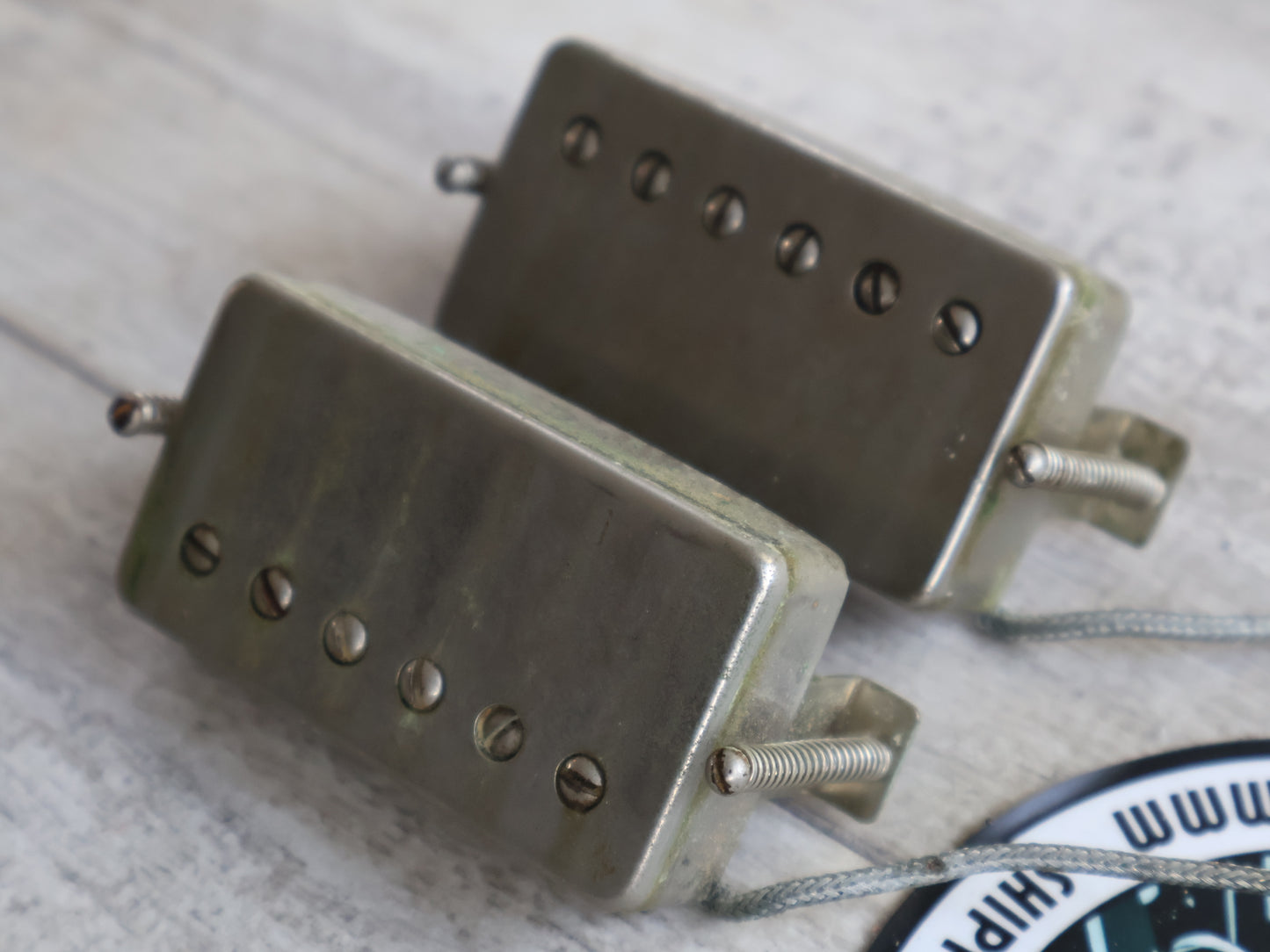 1980 Greco Japan (Maxon) "Dry Z" PAF Humbucker Pair (Nickel)