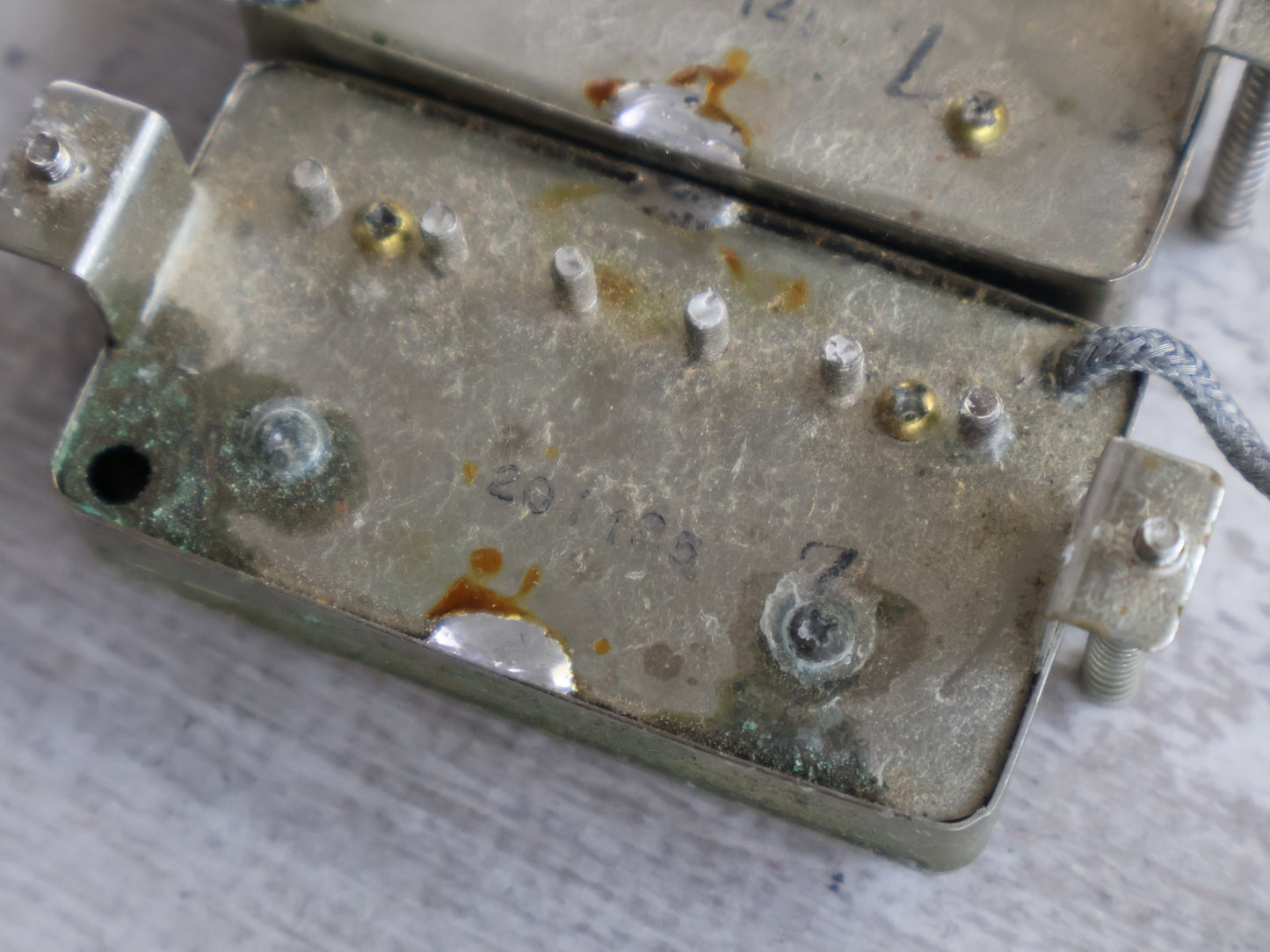 1980 Greco Japan (Maxon) "Dry Z" PAF Humbucker Pair (Nickel)