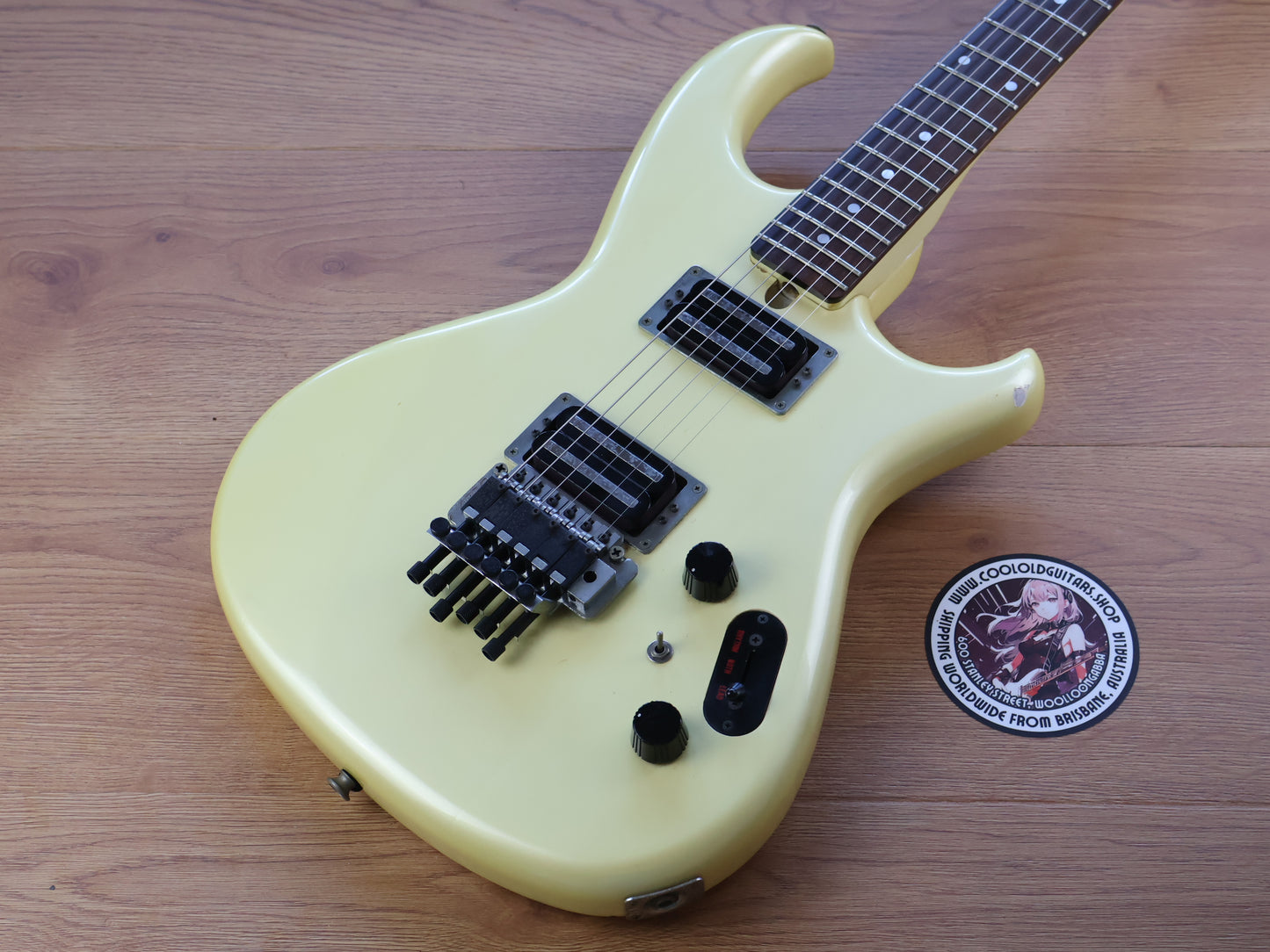 1984 Aria Pro II RS Inazuma HH Superstrat (Aged White)