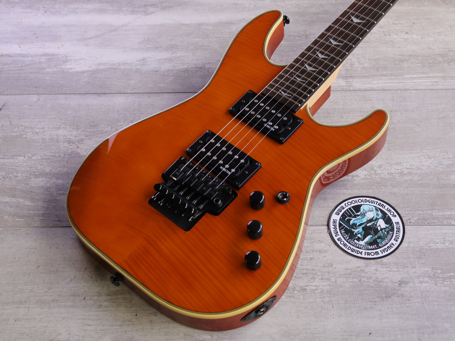 2008 Schecter Sunset Extreme FR HH Superstrat (Amber)